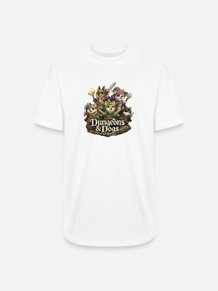 Dungeons & Dogs - Long Body Men’s T-Shirt - white