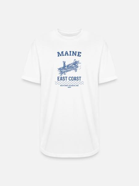 east_coast_boothbay - Long Body Men’s T-Shirt - white