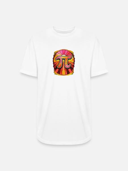 Pi Radiant Sunburst - Long Body Men’s T-Shirt - white