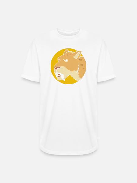 Sabertooth Tiger Prehistoric Smilodon - Long Body Men’s T-Shirt - white