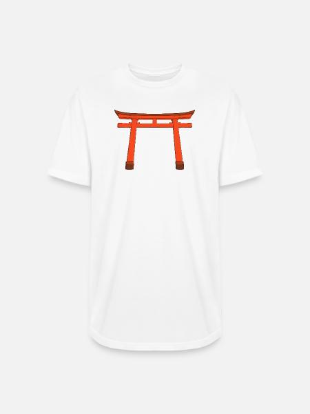 Vivid Torii Gate - Long Body Men’s T-Shirt - white