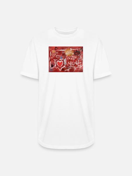 Connected Alone - Long Body Men’s T-Shirt - white