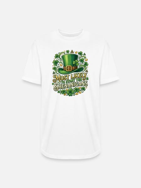 Leprechaun Hat Shenanigans - Long Body Men’s T-Shirt - white