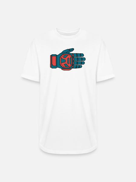 Secure Downhill Glove BMX Rider - Long Body Men’s T-Shirt - white