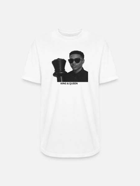 King and Queen Chess - Long Body Men’s T-Shirt - white