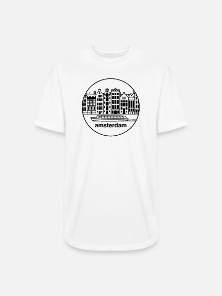amsterdam - Long Body Men’s T-Shirt - white
