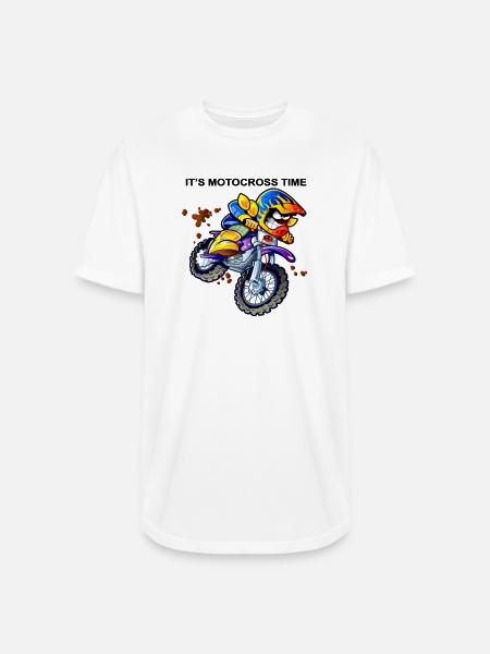 Vivid Moto Racer Neon Splash - Long Body Men’s T-Shirt - white