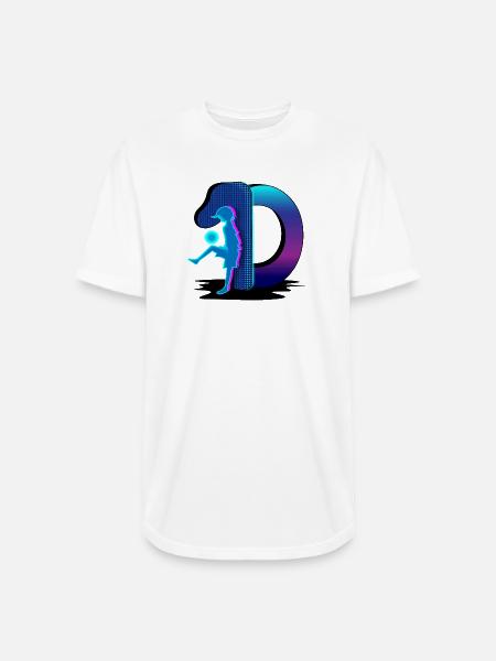 Neon Silhouette in Portal - Long Body Men’s T-Shirt - white
