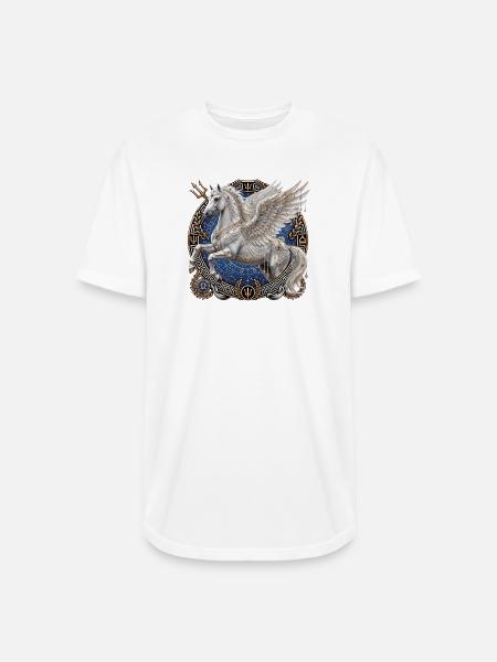 Pegasus Divine Steed - Long Body Men’s T-Shirt - white