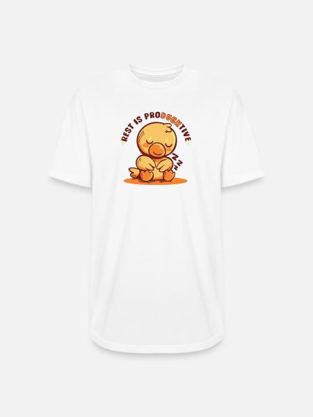Rest is Producktive - Long Body Men’s T-Shirt - white