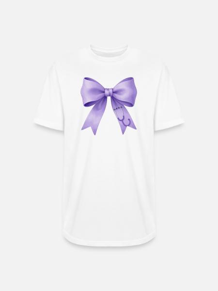 Lavender Bow Stethoscope - Long Body Men’s T-Shirt - white