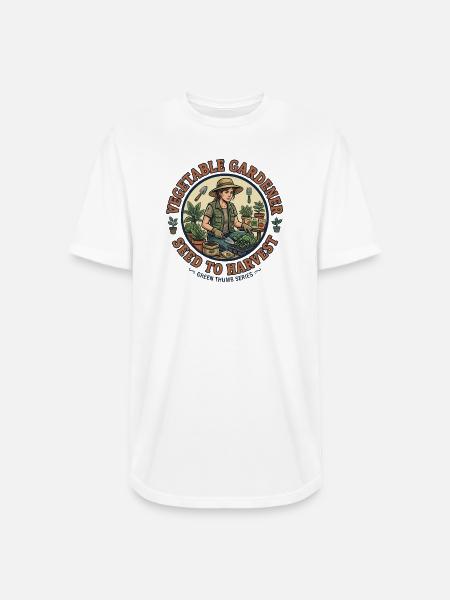 Seed to Harvest Garden - Long Body Men’s T-Shirt - white