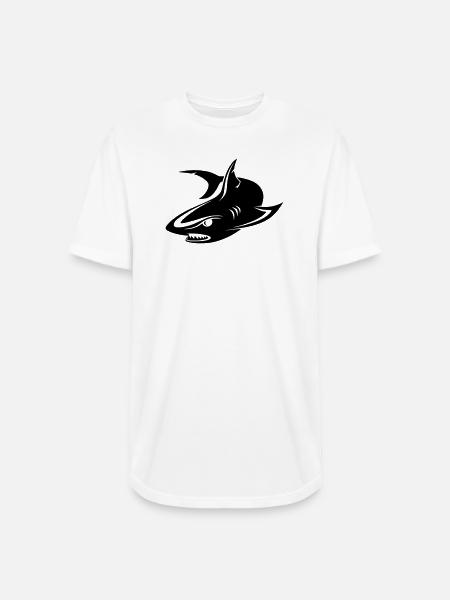 Shark - Long Body Men’s T-Shirt - white