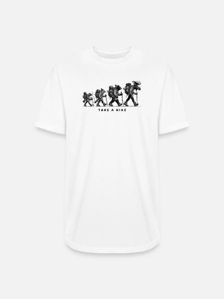Midnight Silhouette Minimal Tee - Long Body Men’s T-Shirt - white