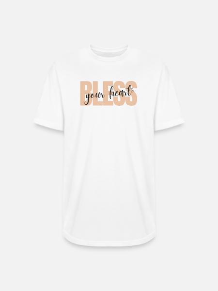 Bless your heart - Long Body Men’s T-Shirt - white