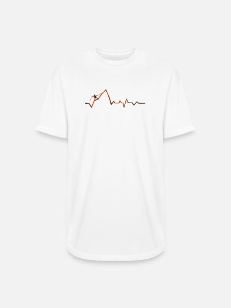 Mountain Pulse Sunset - Long Body Men’s T-Shirt - white