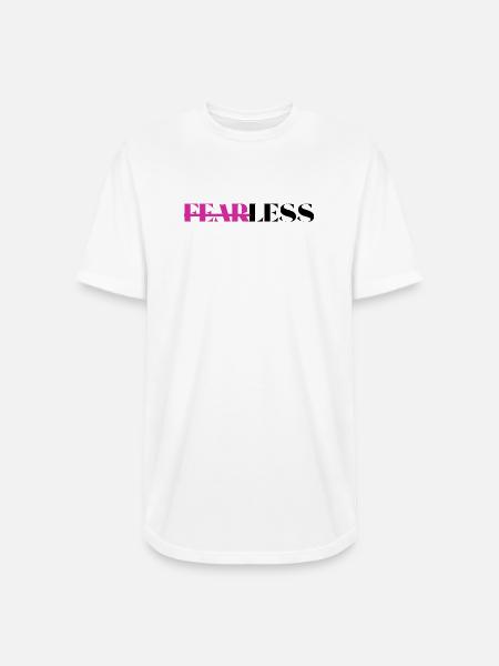 Fearless - Long Body Men’s T-Shirt - white