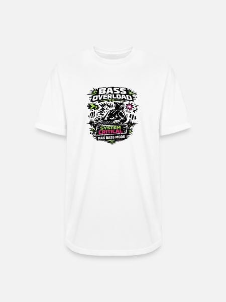 Bass Overload System Critical - Long Body Men’s T-Shirt - white