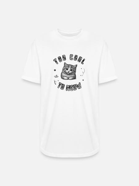 Kitten in a Cosmic Ring - Long Body Men’s T-Shirt - white