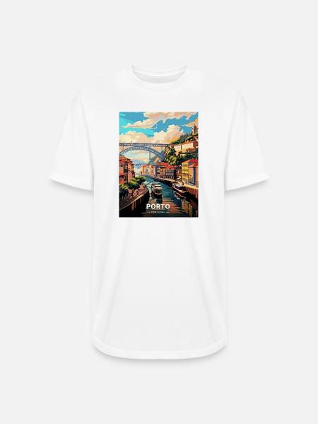 Porto Portugal Travel - Long Body Men’s T-Shirt - white