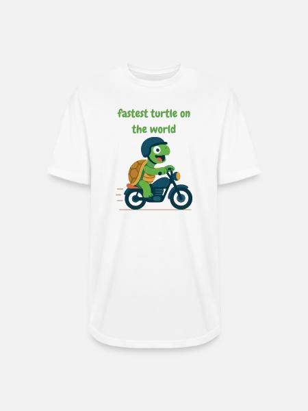 Turtle driver motorcycle - Long Body Men’s T-Shirt - white