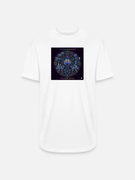 Universal Data Stream - Long Body Men’s T-Shirt - white