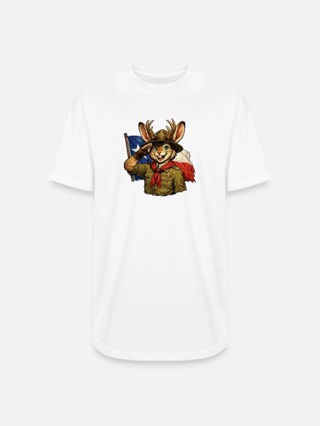Jackalope Scout - Long Body Men’s T-Shirt - white