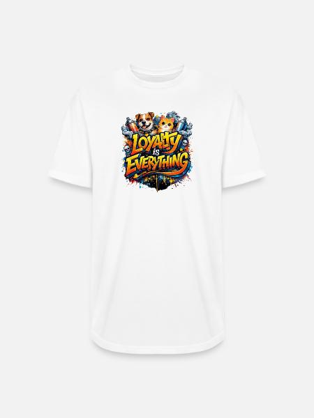 Loyalty Is Everything - Long Body Men’s T-Shirt - white