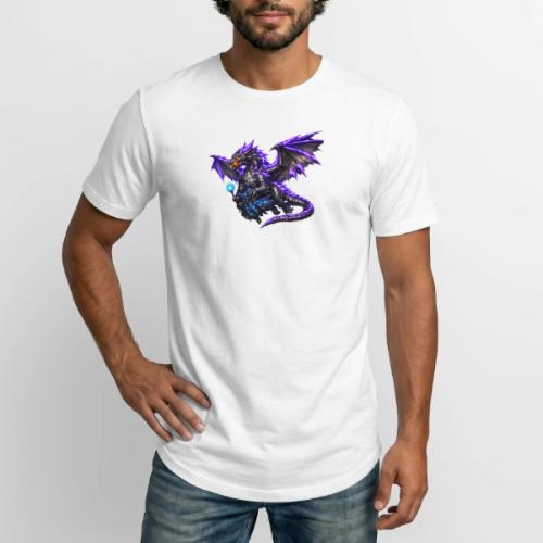 Neon Dragon and Battle Mage - Long Body Men’s T-Shirt
