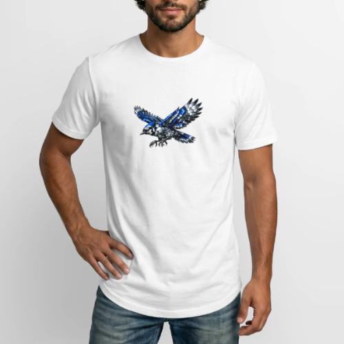 Silver Blue Jay Dive - Long Body Men’s T-Shirt