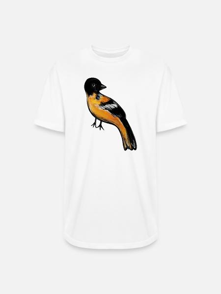 Ember Robin on Midnight - Long Body Men’s T-Shirt - white