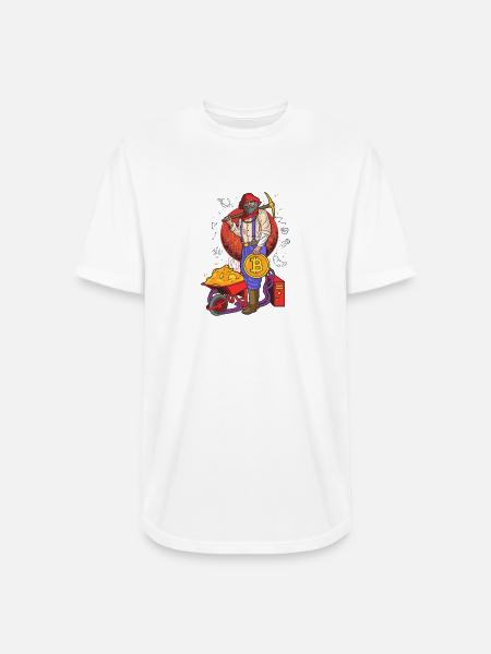 Fuse crypto culture with streetwear attitude - Long Body Men’s T-Shirt - white