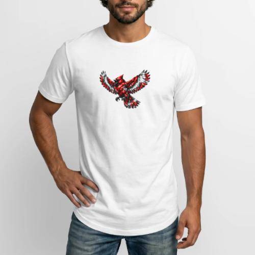 Silver Cardinal in Flight - Long Body Men’s T-Shirt