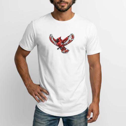 Cardinal in Flight - Long Body Men’s T-Shirt