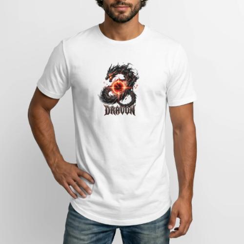 Dravon Fire Dragon Dark Fantasy Graphic T-Shirt - Long Body Men’s T-Shirt