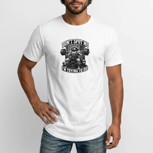 Raccoon Lifter Don’t Spot Me - Long Body Men’s T-Shirt