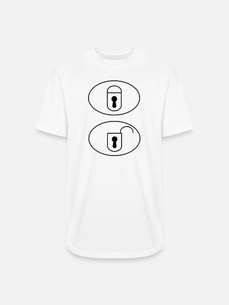 Car Remote Control Buttons - Long Body Men’s T-Shirt - white
