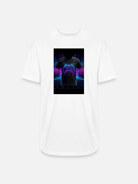 Neon Circuit Controller - Long Body Men’s T-Shirt - white