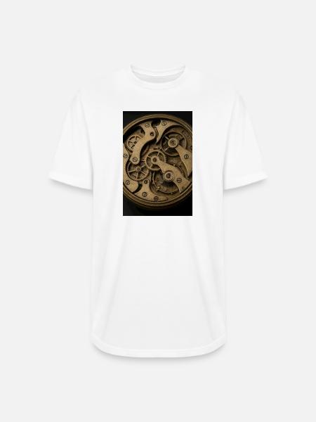Bronze Clockwork Gears - Long Body Men’s T-Shirt - white