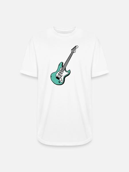 Strumming_Along - Long Body Men’s T-Shirt - white