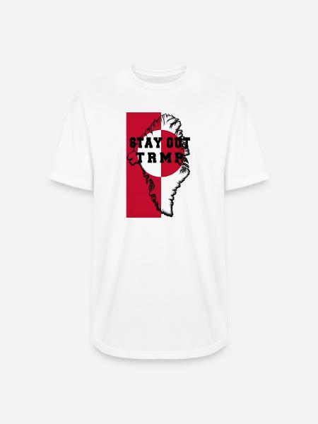Greenland red white - Long Body Men’s T-Shirt - white