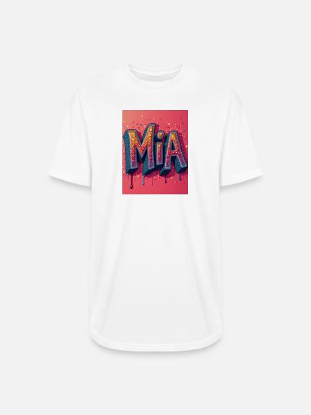 MIA Glitter Block Letters - Long Body Men’s T-Shirt - white