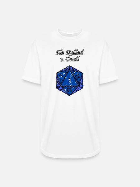 He Rolled a One! - Long Body Men’s T-Shirt - white