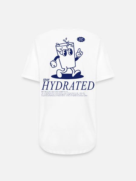 Stay Hydrated - Drink Your Water - Long Body Men’s T-Shirt - white