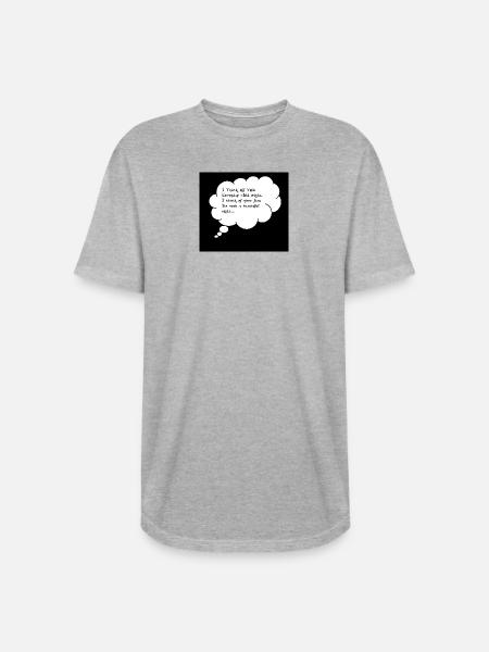 Thought Cloud Love Script - Long Body Men’s T-Shirt - heather gray