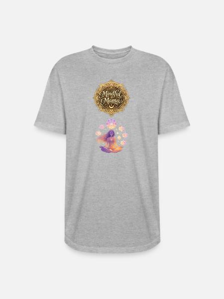 Mindful Mama Mandala - Long Body Men’s T-Shirt - heather gray