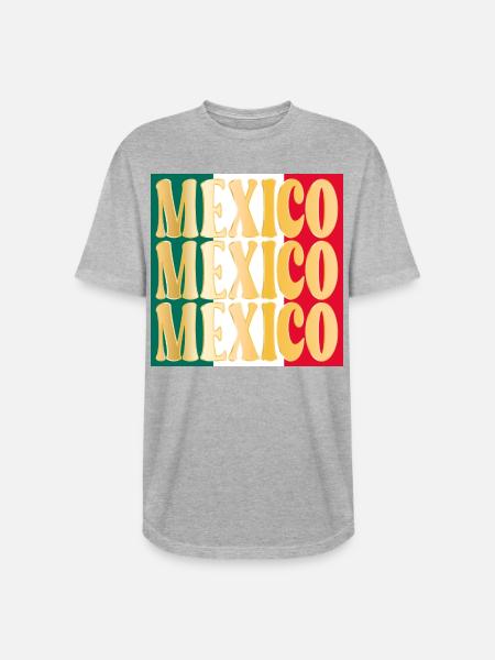 México Mexican Mexico - Long Body Men’s T-Shirt - heather gray