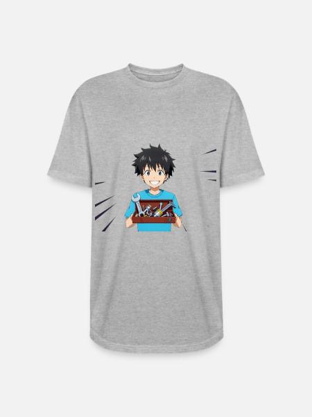 Toolbox Hero Kid - Long Body Men’s T-Shirt - heather gray