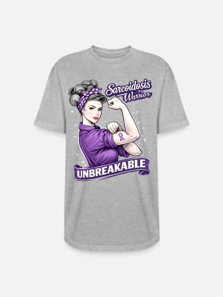 Sarcoidosis Warrior Unbreakable - Long Body Men’s T-Shirt - heather gray