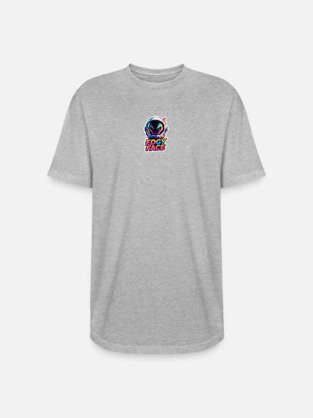 Edgy Face Spaceman - Long Body Men’s T-Shirt - heather gray